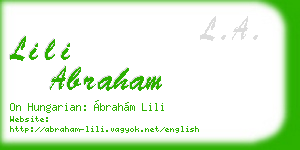 lili abraham business card
